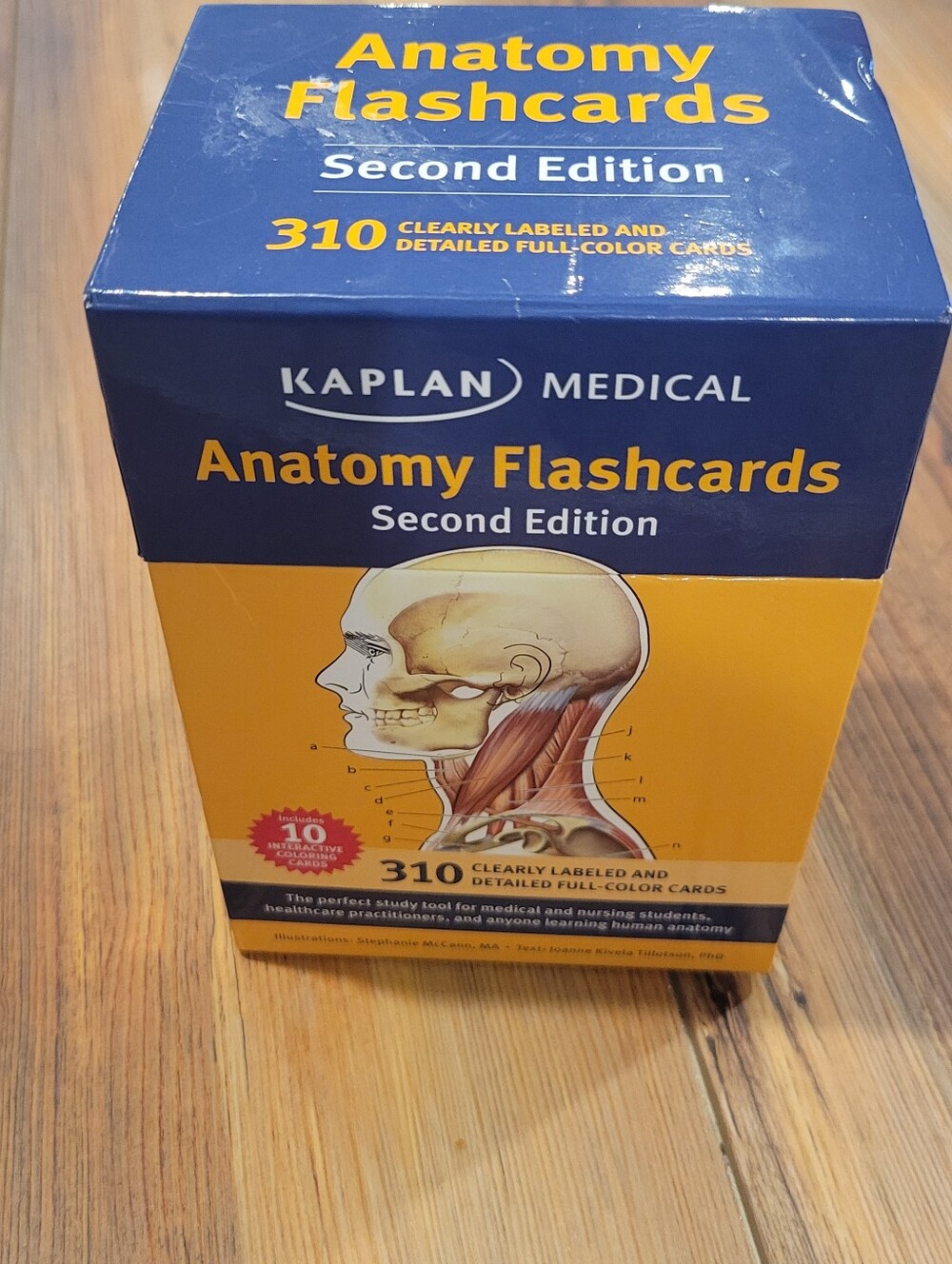 Kaplan Medical Anatomy Flashcards With Coloring Cards And Storage Box 310 Cards